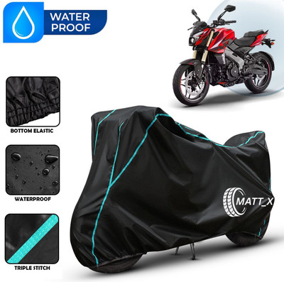 MATT_X Waterproof Two Wheeler Cover for Bajaj(Pulsar, Black, Blue)