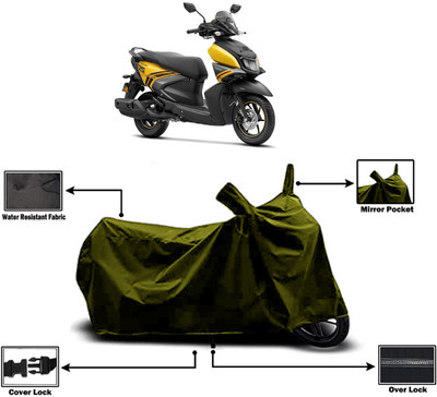 Amexride Two Wheeler Cover for Yamaha(Ray-ZR 125FI BS6, Green)