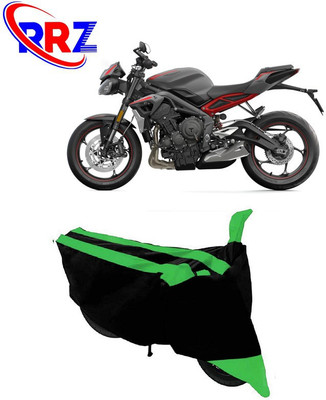 RRZ Waterproof Two Wheeler Cover for Triumph(Street Triple RS, Black, Green)