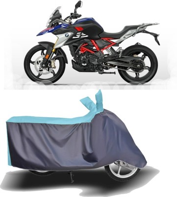 DeepShakshi AUTOMOTIVE Waterproof Two Wheeler Cover for BMW(G 310 GS, Grey, Blue)