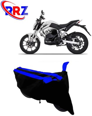 RRZ Waterproof Two Wheeler Cover for Revolt(RV 400, Black, Blue)