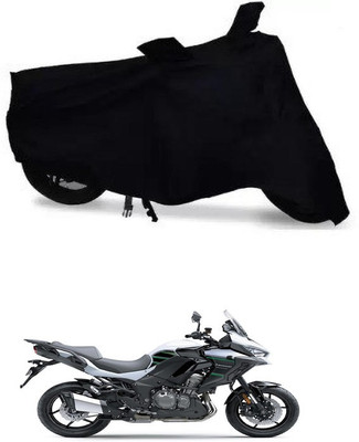 AutoGalaxy Waterproof Two Wheeler Cover for Kawasaki(Versys 1000, Black)