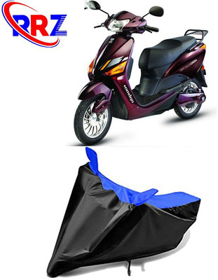 RRZ Waterproof Two Wheeler Cover for Hero Electric(Electric Optima Plus, Black, Blue)