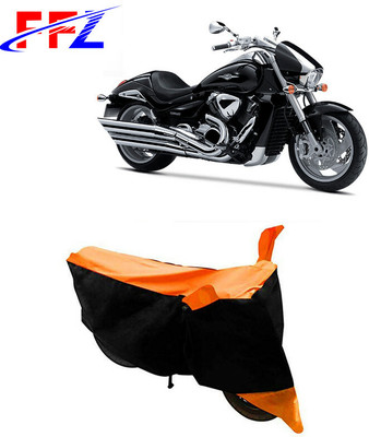FFZ Waterproof Two Wheeler Cover for Suzuki(Intruder M1800R, Black, Orange)