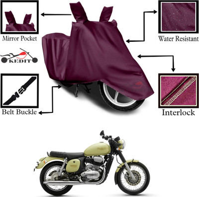 KEDIT Two Wheeler Cover for JAWA(42, Maroon)