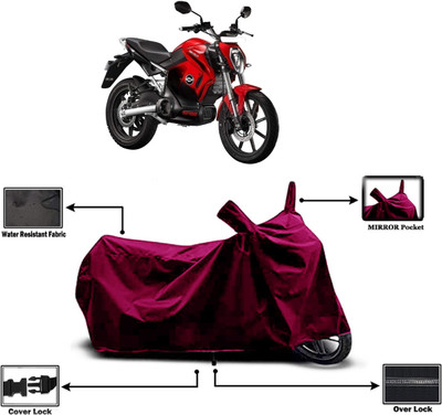 Amexride Two Wheeler Cover for Revolt(Motors RV 400 BS6, Maroon)