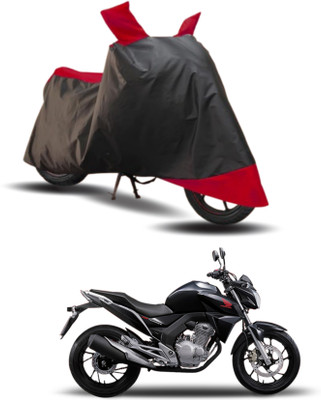 KEDIT Two Wheeler Cover for Honda(CB Twister, Red, Black)