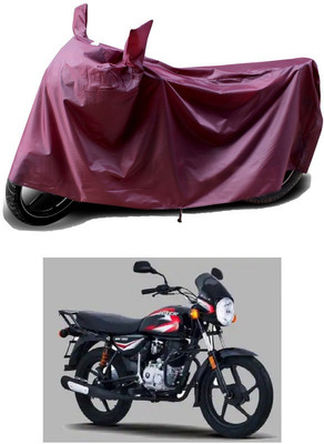 THE REAL ARV Waterproof Two Wheeler Cover for Bajaj(Boxer AT, Maroon)