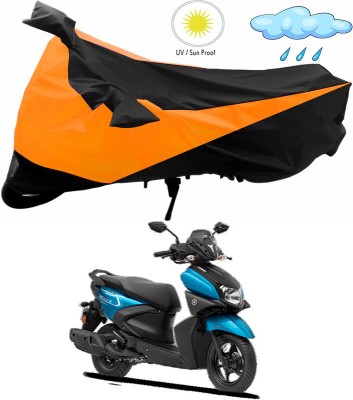 Ascension Two Wheeler Cover for Yamaha(Ray-ZR 125FI, Orange, Black)