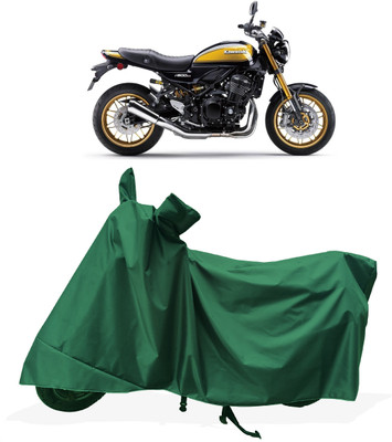 Tricway Two Wheeler Cover for Kawasaki(Z900RS BS6, Green)