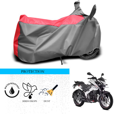 ANTHUB Waterproof Two Wheeler Cover for Bajaj(Pulsar NS 200, Grey, Red)