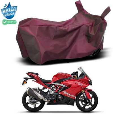 Ascension Waterproof Two Wheeler Cover for TVS(Apache RR 310, Maroon)