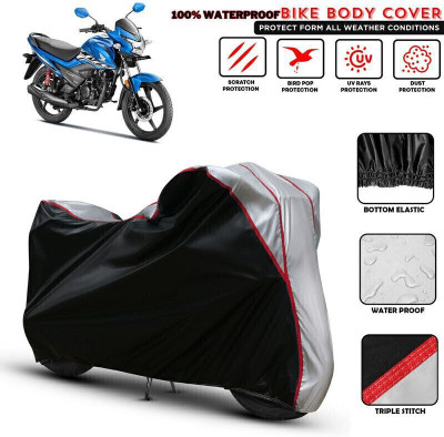 Shiv Kanha Waterproof Two Wheeler Cover for Honda(Livo BS6, Black, Silver)
