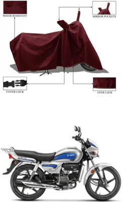 RAQTRO Two Wheeler Cover for Hero(Splendor Plus, Maroon)