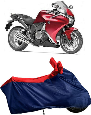 Autofly Waterproof Two Wheeler Cover for Honda(VFR 1200F, Blue, Red)