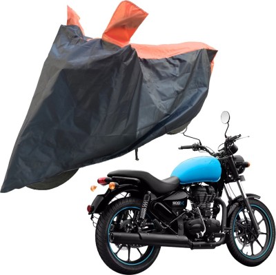 RiderShine Two Wheeler Cover for Royal Enfield(Thunderbird 500, Black, Orange)