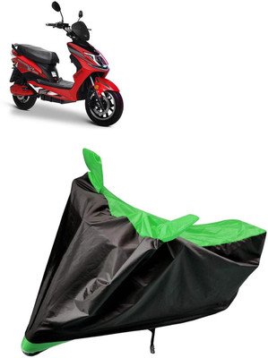 aksmit Two Wheeler Cover for Universal For Bike(Black, Green)
