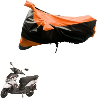 Mdstar Waterproof Two Wheeler Cover for Yamaha(Ray Z, Black, Orange)