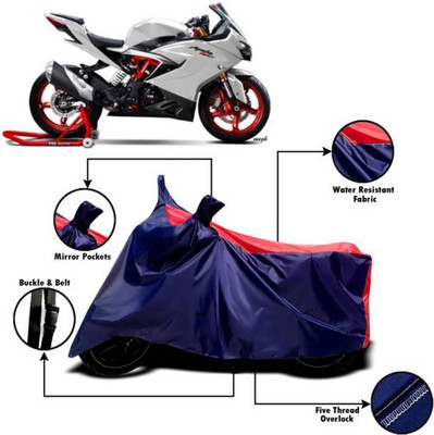 smwzxyu Waterproof Two Wheeler Cover for TVS(Apache RR 310, Red, Blue)
