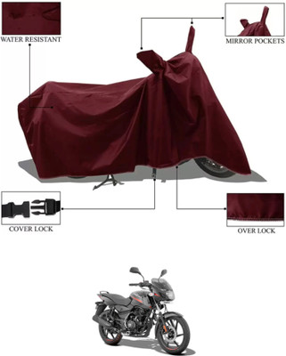 MMSSTAR Waterproof Two Wheeler Cover for Bajaj(Pulsar 125, Maroon)