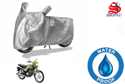 SHOP4U Waterproof Two Wheeler Cover for Hero(HF Deluxe, Silver)