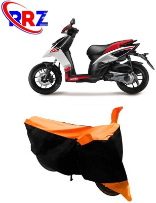 RRZ Waterproof Two Wheeler Cover for Aprilia(SR 125, Black, Orange)