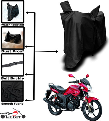 KEDIT Two Wheeler Cover for Hero(Hunk, Black)