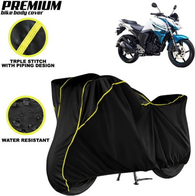 kerwa Waterproof Two Wheeler Cover for Yamaha(FZ FI, Black, Yellow)