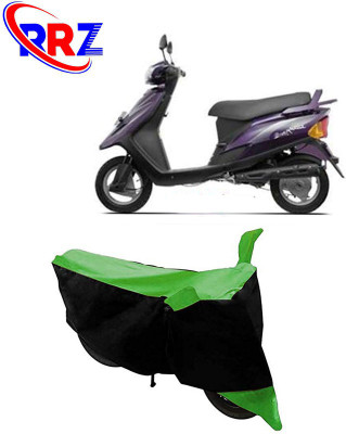 RRZ Waterproof Two Wheeler Cover for TVS(Teenz, Black, Green)