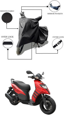 Mdstar Waterproof Two Wheeler Cover for Aprilia(Storm 125, Black)