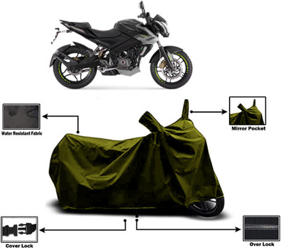 Amexride Two Wheeler Cover for Bajaj(Pulsar 200NS FI, Green)