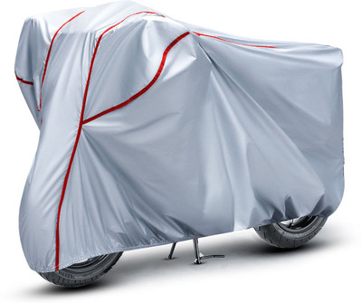 Shiv Kanha Waterproof Two Wheeler Cover for Bajaj(CT 100, Silver, Red)