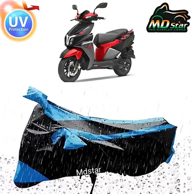 Mdstar Waterproof Two Wheeler Cover for Yamaha(Ray ZR, Blue, Black)