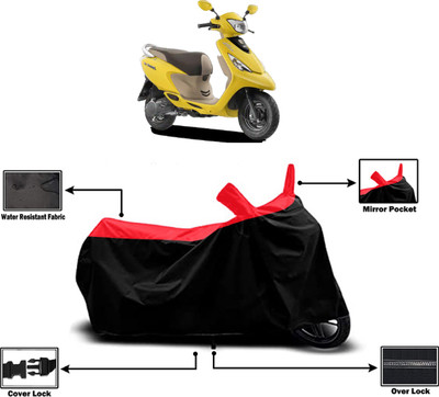Amexride Two Wheeler Cover for TVS(Scooty Zest 110, Red)