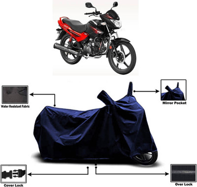 AASHTIK MART Two Wheeler Cover for Hero(Glamour, Blue)