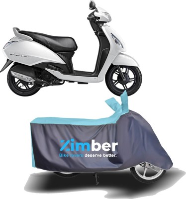 ZIMBER Two Wheeler Cover for TVS(Jupiter, Blue, Grey)