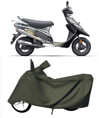 BbcMart Waterproof Two Wheeler Cover for TVS(Scooty Pep Plus, Green)