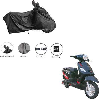 RiderShine Waterproof Two Wheeler Cover for Hero(Electric NYX, Black)