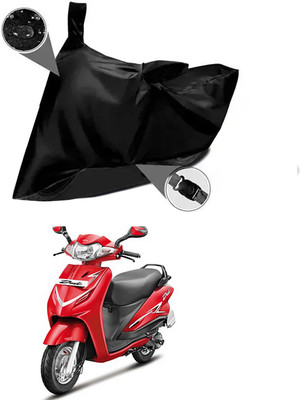 Mdstar Waterproof Two Wheeler Cover for Hero(Duet 125 CC BS6, Black)