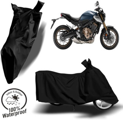 RAAMKM Waterproof Two Wheeler Cover for Hero, Honda, Royal Enfield, TVS(PCX 125 BS6, Black)