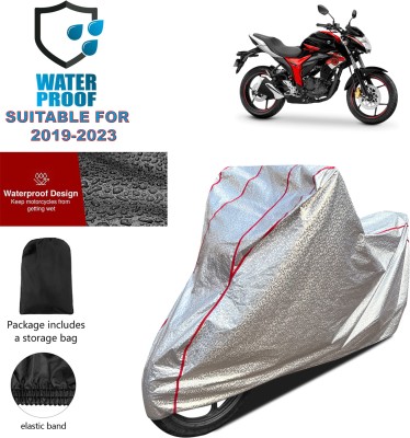 PAGORA Waterproof Two Wheeler Cover for Suzuki(Gixxer Special Edition, Silver)