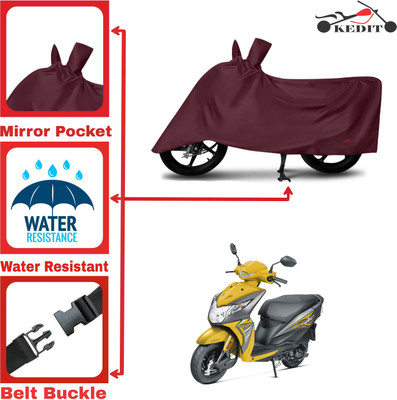 KEDIT Two Wheeler Cover for Honda(Dio, Maroon)