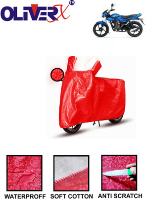 OliverX Waterproof Two Wheeler Cover for Bajaj(XCD 125cc, Red)