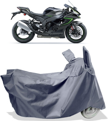 Amexride Two Wheeler Cover for Kawasaki(Ninja ZX-10R, Grey)