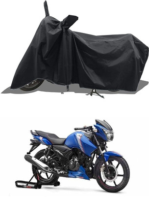 SK AUTO Waterproof Two Wheeler Cover for TVS(Apache RTR 160, Black)