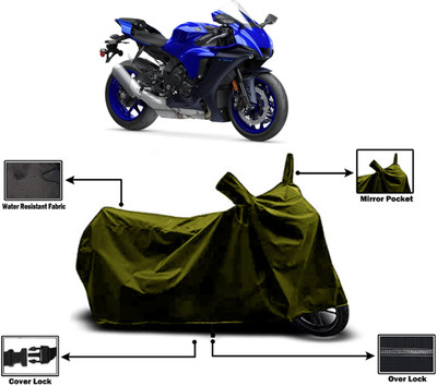 Amexride Two Wheeler Cover for Yamaha(YZF-R1, Green)