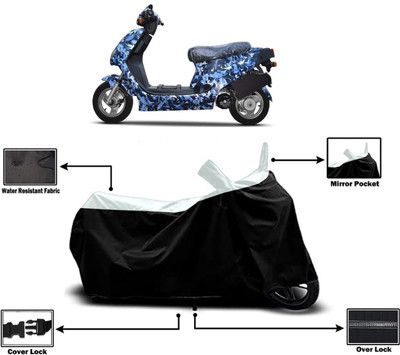 Amexride Two Wheeler Cover for Hero Electric(Electric AXLHE-20 BS6, White)
