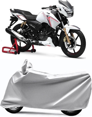 V VINTON Two Wheeler Cover for TVS(Apache RTR 180, Grey)