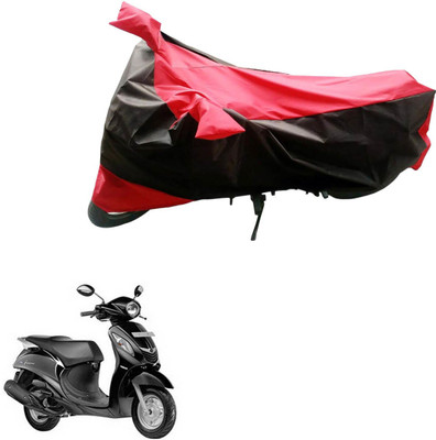 Mdstar Waterproof Two Wheeler Cover for Yamaha(Fusion, Black, Red)