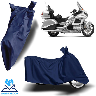 ROYAL AUTO MART Waterproof Two Wheeler Cover for Honda(Gold Wing, Blue)